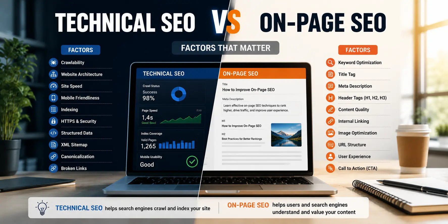Technical SEO vs On-Page SEO